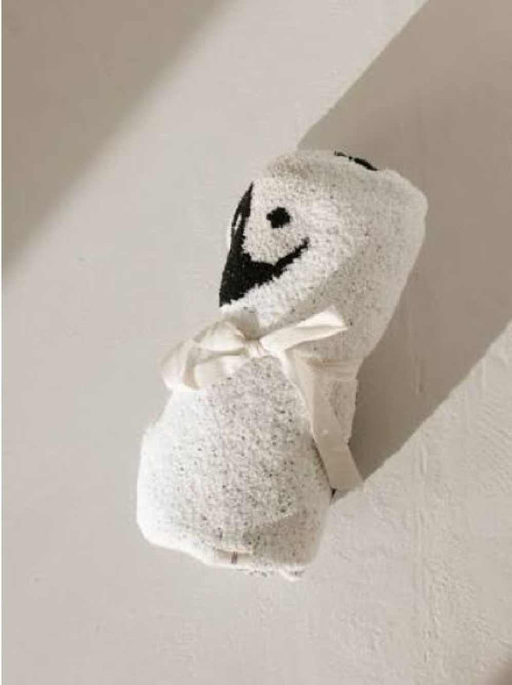 Forever French Baby Plush Blanket Black & White Yin Yang Baby Toddler 45x45